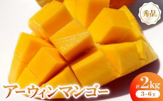 贈答用アーウィンマンゴー(大玉4個)2kg 数量限定】2025贈答用アーウィンマンゴー2kg 化粧箱入り（送料込