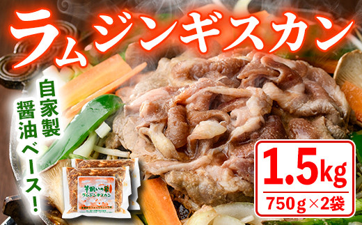 B7031】特製 ラム ジンギスカン(750g×2袋) 羊 羊肉 ラム肉 冷凍 焼肉
