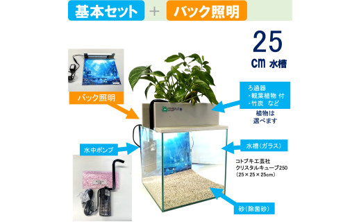 せせらぎビオトープ 25cm型基本+照明セット - 広島県東広島市 せせらぎビオトープ 25cm型基本+照明セット - 広島県東広島市
