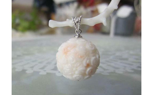 天然サンゴ ルース 裸石 7.628ct 球形 赤珊瑚 さんご レッドコーラル