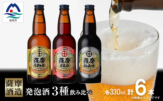 発泡酒60本セット 鹿児島の発泡酒＞さつま芋発泡酒＜3種＞＜合計6本＞ 飲み比べセット A7