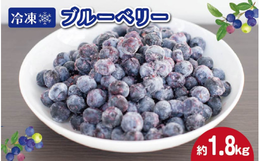 【徳島県阿波市】冷凍 ブルーベリー 約1.8kg フルーツ 国産 果物 大粒 甘い 糖度 ジャム ジュース ケーキ ゼリー スムージー ヨーグルト 洋菓子 お菓子 焼菓子 おやつ デザート スイーツ ポリ