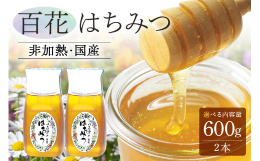 はちみつ 国産 非加熱 生はちみつ 蜂蜜 純粋 百花みつ 2本 ( 300g