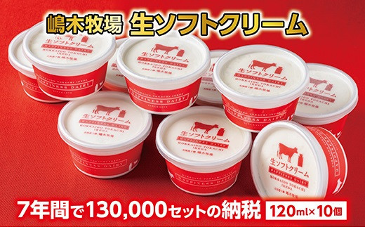 北海道 牧場の生ソフトクリーム 120ml×10個 アイスクリーム アイス