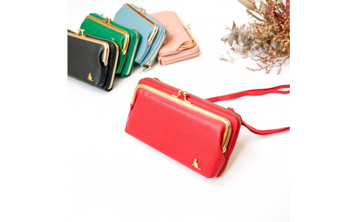 スマホショルダー＜カラー選択可能＞ お財布ショルダー がま口 がま口