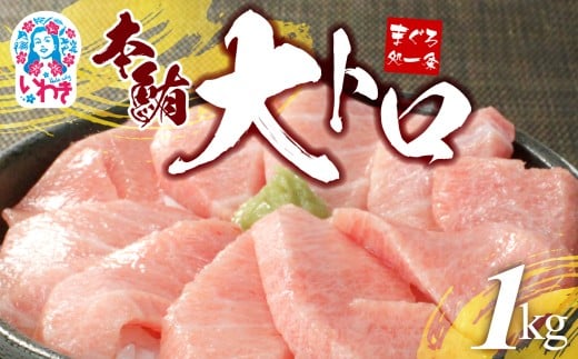 【福島県いわき市】【単品】本マグロ大トロずっしり1kg 解凍レシピ付 1サクずつ真空包装|本マグロ 大トロ & 中トロ ネギトロ づけ  中とろ 海鮮丼 や 手巻き寿し