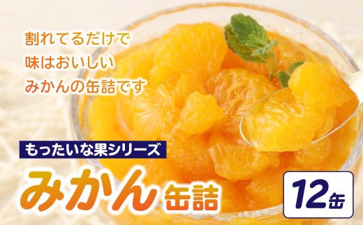 訳あり】 もったいな果シリーズ みかん 缶詰 5号缶×12缶セット 缶詰