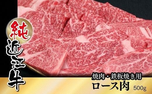【滋賀県草津市】純近江牛焼肉・鉄板焼き用ロース肉500g