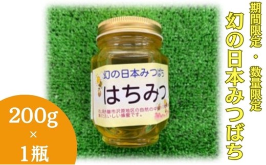 日本蜜蜂　はちみつ 数量限定 】幻の日本みつばち 蜂蜜 200g×1瓶 岡山県 赤磐市