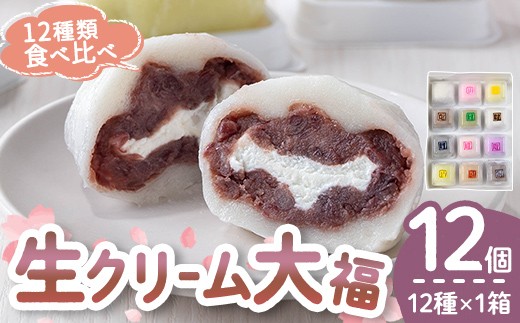 生クリーム大福詰め合わせ（12個）大福 詰め合わせ セット 食べ比べ 生