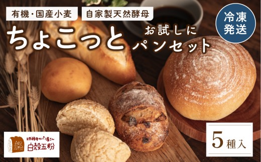 お試しちょこっとパンセット 5種入り 天然酵母 国産小麦 有機
