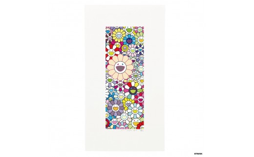 ふるさと納税限定セット】版画「お花の短冊 ホタルの明かり」シリアル