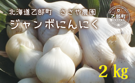 ささや農園産ジャンボにんにく 2kg＞北海道産 国産 にんにく ニンニク