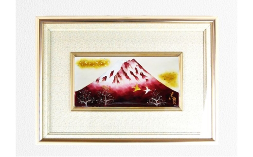 七宝額絵《飛翔文様富士》額絵 絵 絵画 額装 インテリア 装飾品 工芸