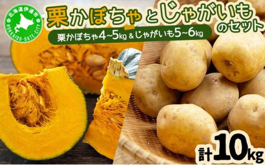 5525-0853] 北海道 かぼちゃ じゃがいも セット 合計10kg 先行受付