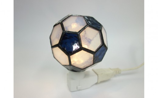 ステンドグラス サッカーボール型 コンセントライト - 静岡県静岡市