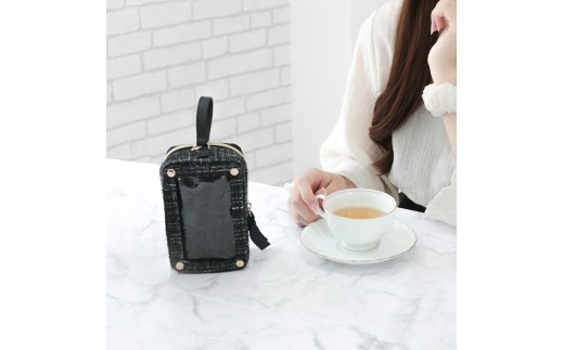 RRD-002 ブラック リリディ デコれるツイードぬいポーチ ／サンシー