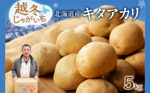 【北海道清水町】ホクホク あま〜い! 低温貯蔵!北海道産 越冬じゃがいも キタアカリ 約5kg じゃがいも いも 芋 キタアカリ 産地直送 越冬 5kg_S041-0003