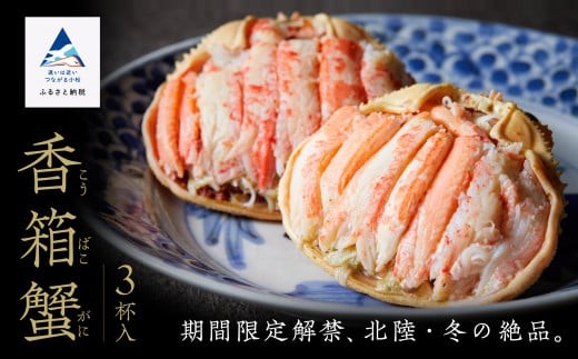 かに 蟹 メス せこがに セコガニ 蟹味噌 石川冬の味「香箱ガニ」 3杯