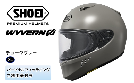SHOEIヘルメット「WYVERNΦ チョークグレー」XL フィッティングチケット