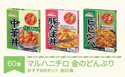 【山形県村山市】マルハニチロ 金のどんぶり レトルト おすすめBセット 60個 ku-rtxxx60-ck20bt20bb20