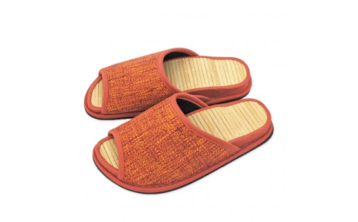 【宮城県】スリッパ D型セノーテデコラ極 Mサイズ レッド【1642013】
