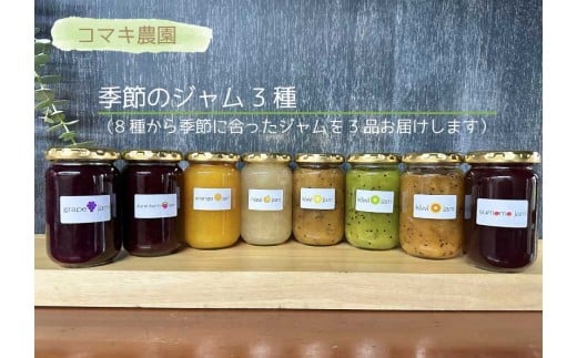 【東京都府中市】【コマキ農園】季節のジャム3種