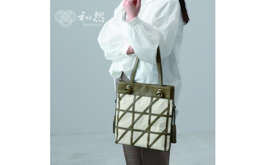 ≪選べるカラー≫【和然WASHIKA】幾何学模様 ショルダー バッグ 美濃の