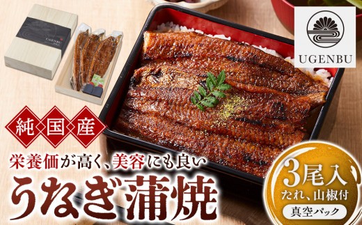 【大阪府堺市】う玄武「純国産うなぎ蒲焼」3尾入