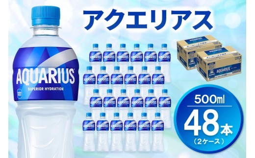 アクエリアス 500mlPET 2ケース 全部で48本 1本あたり約115円 アクエリアス 500mlPET (2ケース) 計48本コカコーラ 熱中症対策