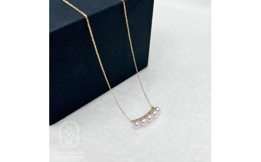 【三重県伊勢市】1888 K18YGダイヤモンド0.07ct アコヤ真珠ペンダント3.5mmUP 真珠 ネックレス ペンダント アコヤ真珠 アコヤ貝 伊勢志摩 冠婚葬祭 結婚式 入学式 ギフト 贈り物