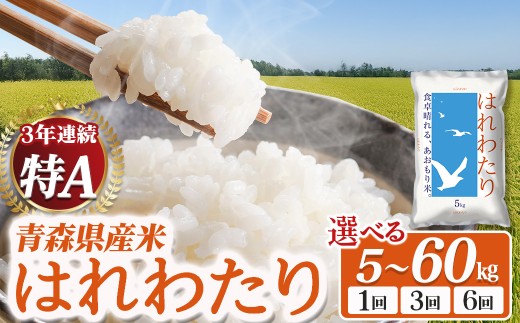 2025年産米 青森県産米「はれわたり」選べる容量／配送回数 青森 はれ