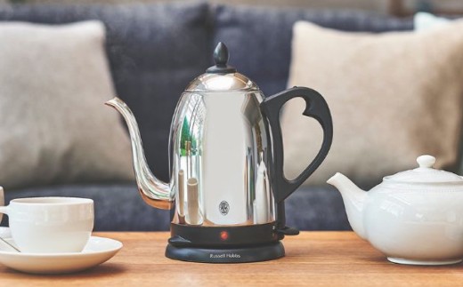 Russell Hobbs〉 カフェケトル 1.2 シルバー【 電気ケトル 省エネ