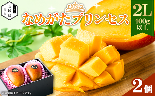 【茨城県】茨城県産 なめがたプリンセスマンゴー2L<400g以上>2個【1647819】