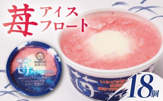 【高知県南国市】苺アイスフロート160ml×18個 | アイスクリーム 人気 大容量 有名 氷菓子 アイスセット 詰め合わせ スイーツ ジェラート 久保田食品 高知県 南国市