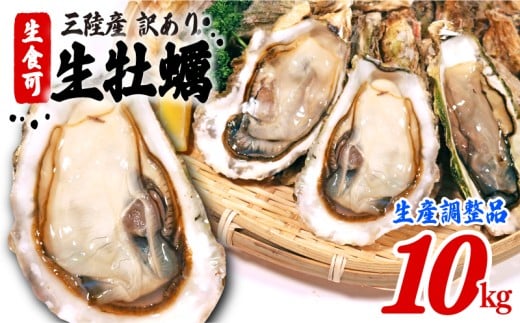 【岩手県大船渡市】【次期生産に向けた在庫調整品】生食可 殻付き 牡蠣 訳あり 数量限定 冷凍 10kg かき カキ kaki 冷凍 岩手県産 殻付き牡蠣 生食 訳あり わけあり 大きさ不揃い 不揃い 三陸