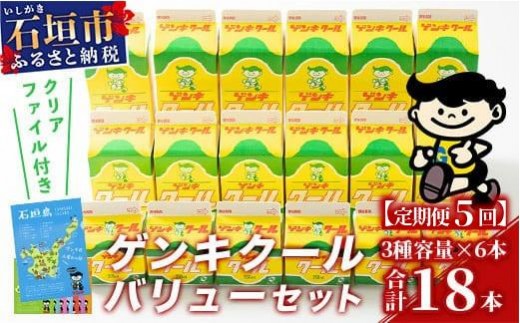 【沖縄県石垣市】【ふるさと納税限定】【定期便_5回】ゲンキクールバリューセット【八重山ゲンキ乳業】【石垣島のソウルドリンク ゲンキクール】GN-1_5t
