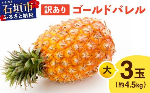 【沖縄県石垣市】≪5月上旬順次発送≫ 訳あり ゴールドバレル 大 3玉(約4.5kg) TP-20