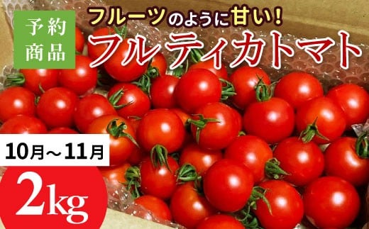 【長野県根羽村】再入荷!※2025年10月〜11月発送★フルーツのように甘い フルティカトマト 2kg 令和7年度産 ※予約商品※割れ保障付 6000円