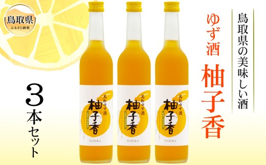 【鳥取県】B25-028 鳥取県の美味しい酒 ゆず酒 柚子香(ゆずか) 3本セット