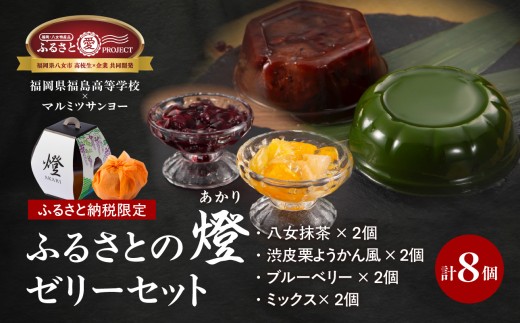 ふるさと納税限定！ 4種8個ゼリーセット 「燈 AKARI」～高校生発