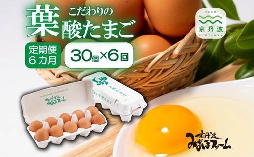 6回定期便】葉酸たまごの定期便 たまご30個セット 6カ月 【 卵 定期便