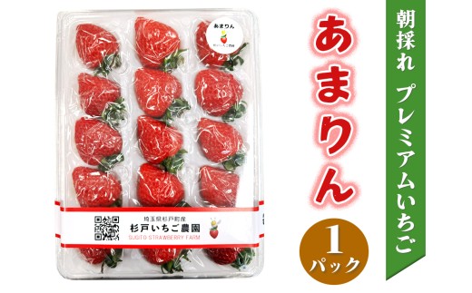 先行予約]《あまりん》朝採れ プレミアムいちご 1パック｜埼玉