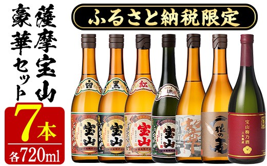 No.489 ふるさと納税限定！人気の焼酎！薩摩宝山豪華セット(7銘柄×各