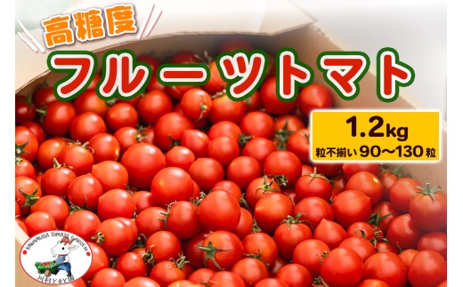 高糖度《フルーツトマト》1.2kg (粒不揃い90粒から130粒) トマト好き
