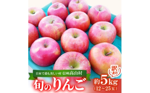 2026年先行受付＞日本で最も美しい村ー信州高山村ー 旬のりんご約5kg