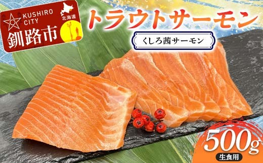 トラウトサーモン（くしろ茜サーモン） 500g サーモン 鮭 生食 刺身