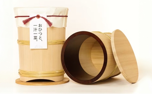 みそ櫃（味噌仕込み用木桶）出来高3kg用 キッチン用品 調味料入れ 保存