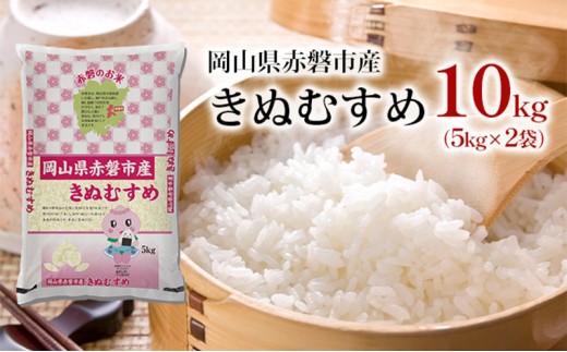 米 2025年産 きぬむすめ 10kg（5kg×2袋）岡山県赤磐市産 精米 白米