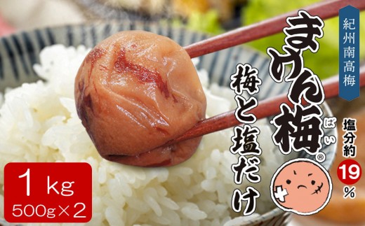 訳あり梅干し まけん梅 梅と塩だけ 1kg（500g×2）紀州南高梅 塩分約19